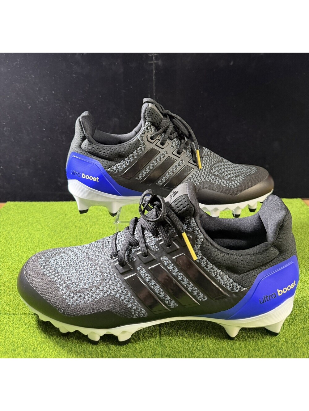 Adidas Ultraboost Cleats Black Blue Football Shoes Sneakers JP7410 Size - 11